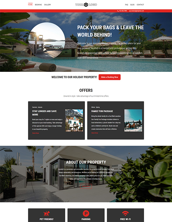 Rental Property Website Builder - Template #3