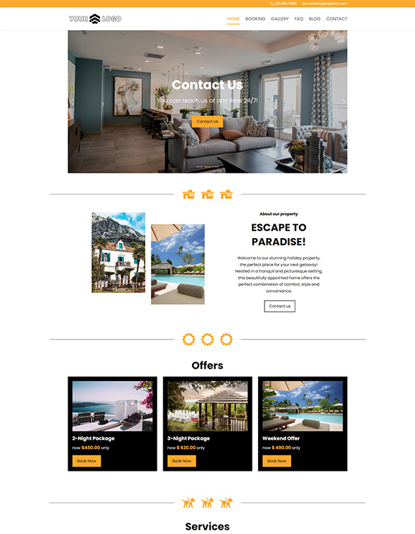 Rental Property Website Builder - Template #5