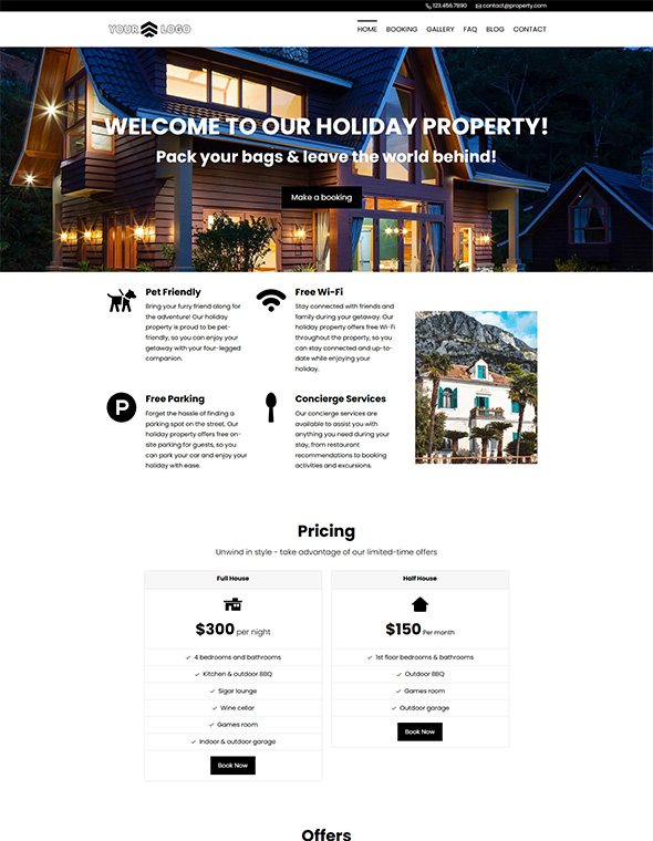 Rental Property Website Builder - Template #6