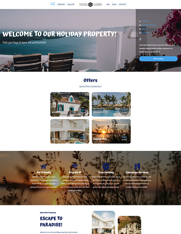 Rental Property Website Builder - Template #9