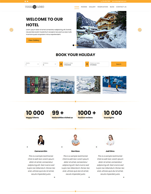 Hotel Website Builder - Template #5