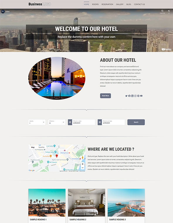 Hotel Website - Template #6