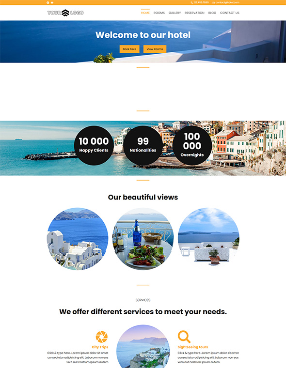 Hotel Website Builder - Template #8