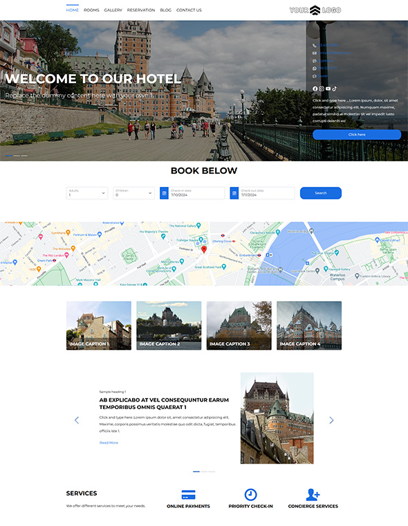 Hotel Website Builder - Template #9