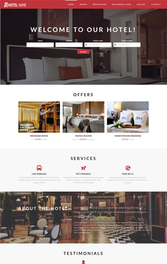 Sitios web de hoteles VEVS 2