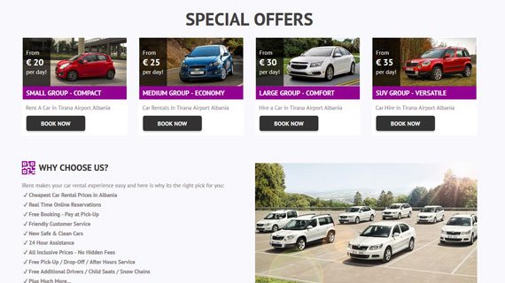 VEVS Car Rental Website - Offers