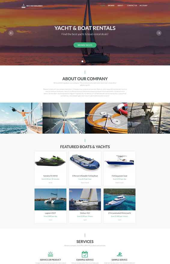 Vevs Yacht Boat Rental Websites Website Builder