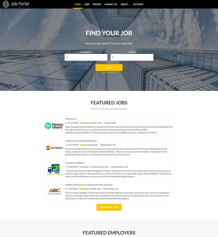 Job Portal Website Design by VEVS 1