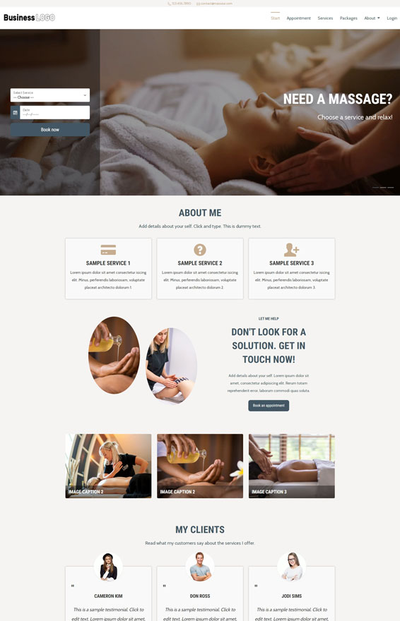 VEVS Massage Website