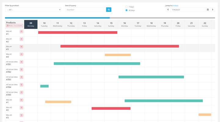 Track real-time availability