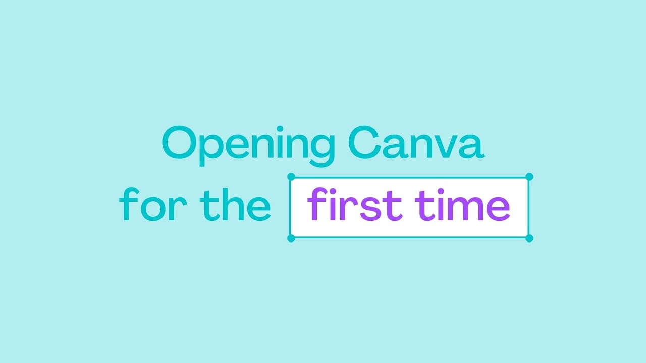 Opening Canva for the first time