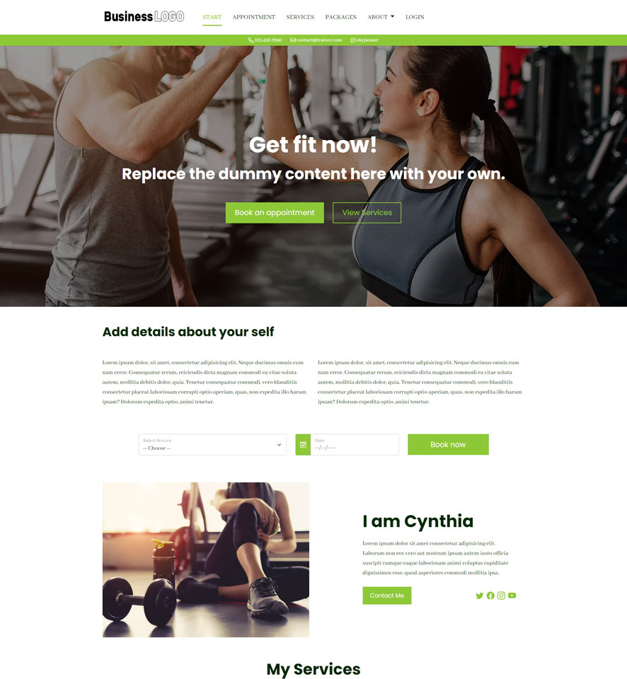 Wonderlijk VEVS: Personal Trainer Websites | Website Builder BJ-71