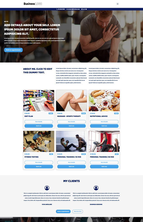 VEVS Personal Trainer Website