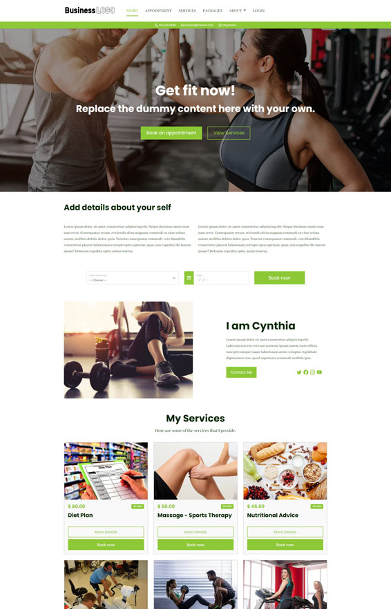 Nieuw VEVS: Personal Trainer Websites | Website Builder RF-84