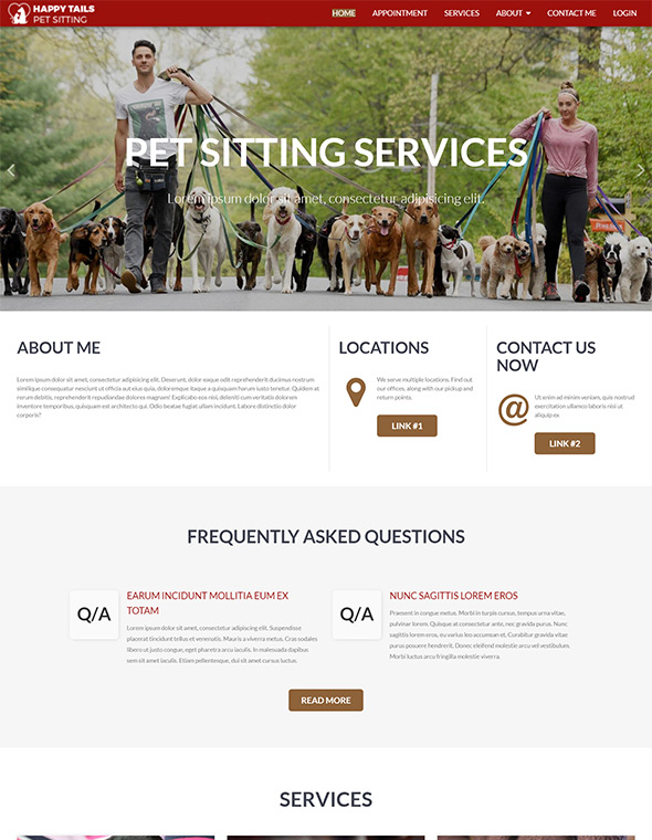 VEVS Pet Sitting sites Demo