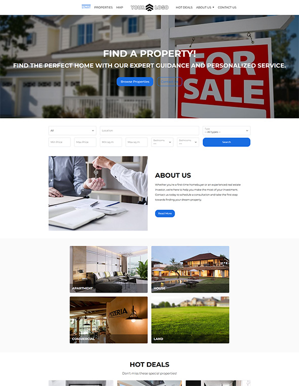 Real Estate Website Builder - Template #4