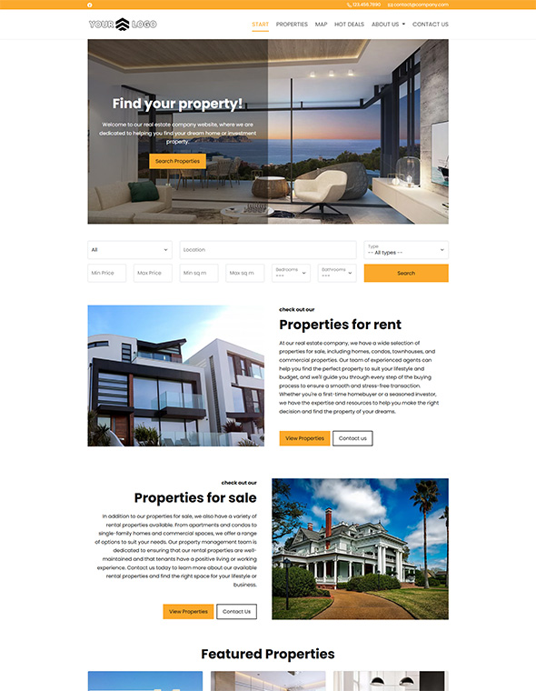 Real Estate Website Builder - Template #5