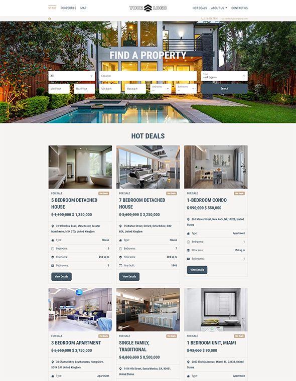 Real Estate Website Builder - Template #8