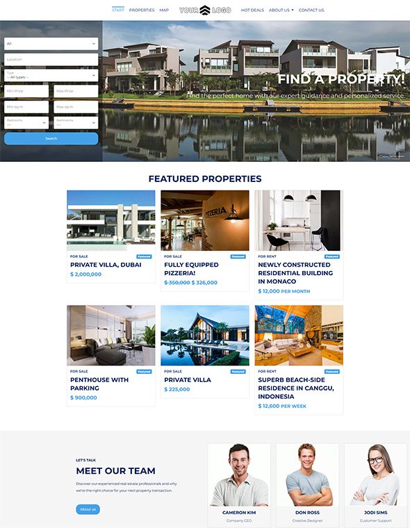 Real Estate Website Builder - Template #9