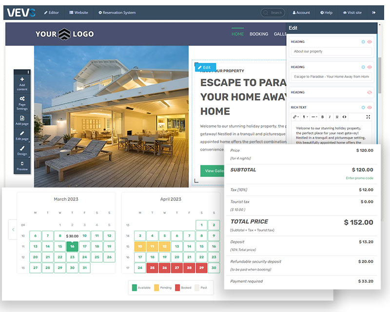 VEVS Rental Property Website Builder