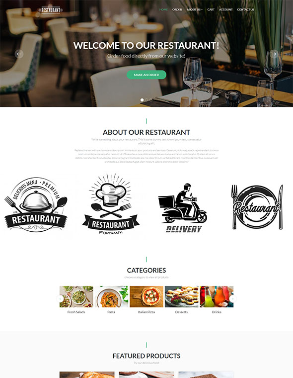 Restaurant Website Template #1