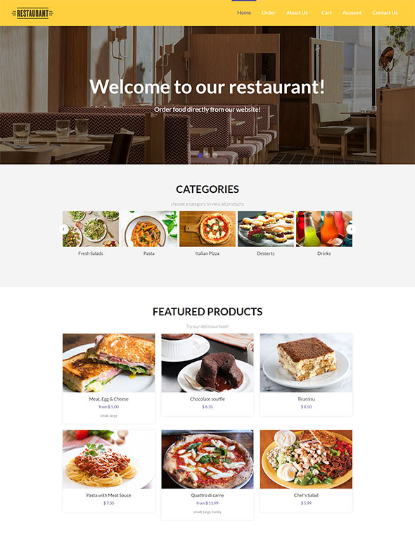 Restaurant Website Template #5