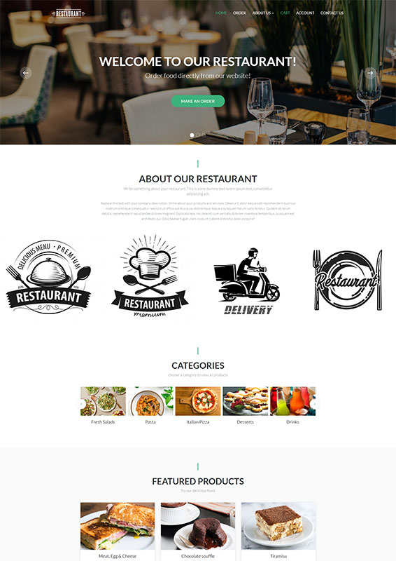 VEVS Restaurant Website Builder 2