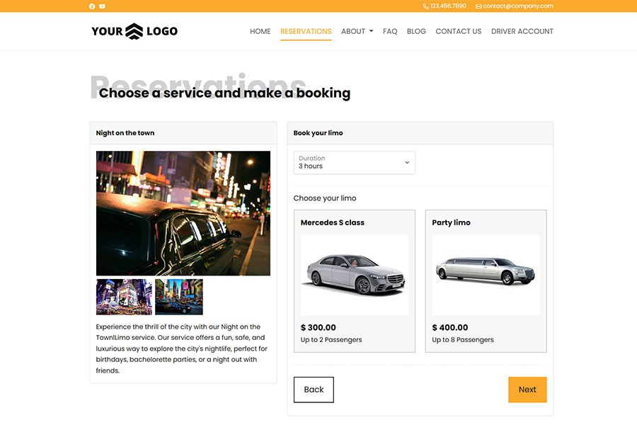 Shuttle Booking Software Dashboard