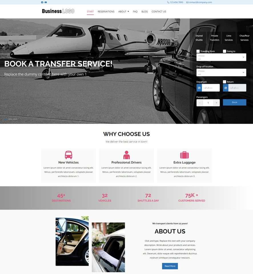 Shuttle Website Design 1