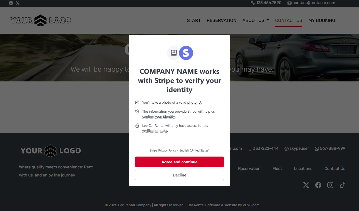 Easy Stripe identity verification process