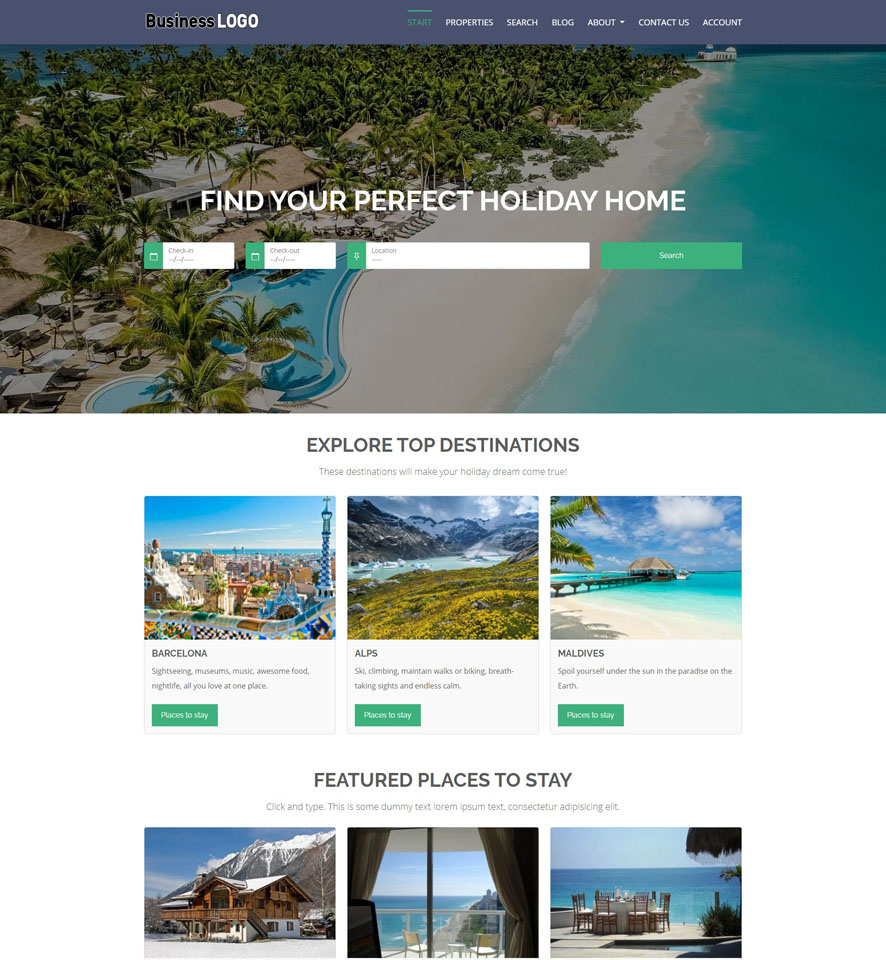 Vacation Rental Website Design by VEVS 1