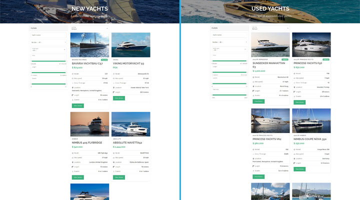 New or used yachts