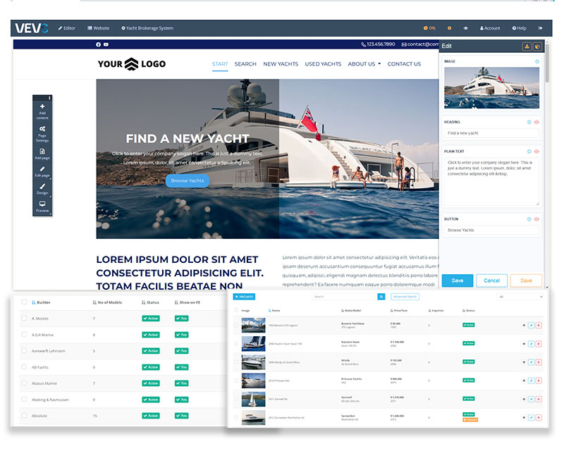 VEVS Yacht Brokerage Software