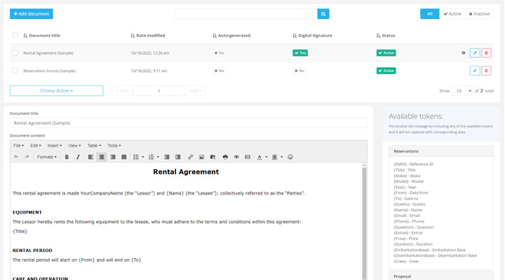 Documents & contracts