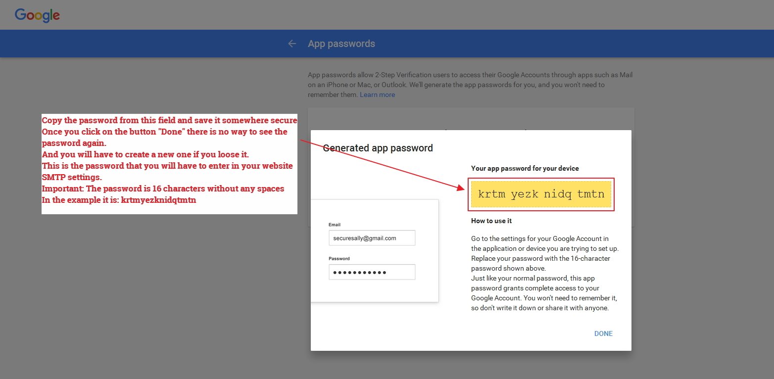 Gmail Security Settings - Generate App Password