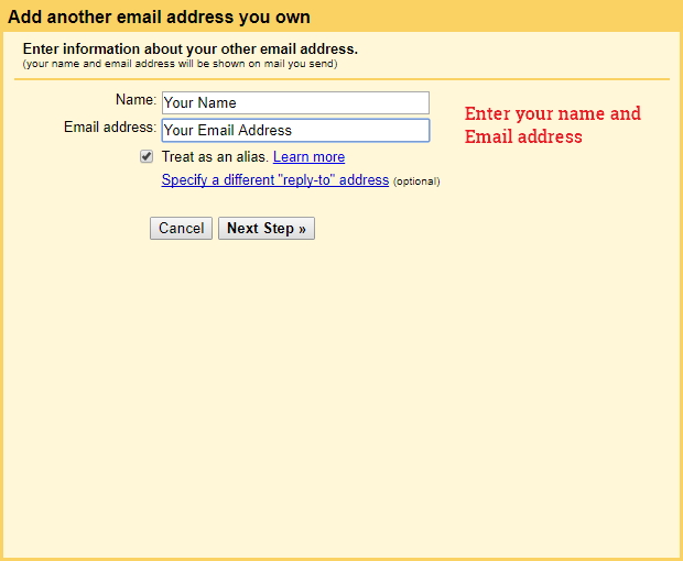 Set up an alternative email as sender on Gmail